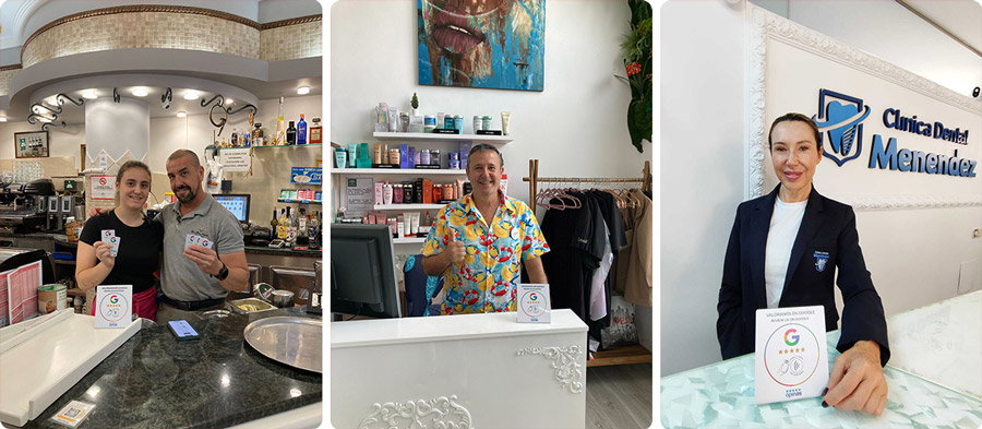 conseguir reseñas google stands nfc