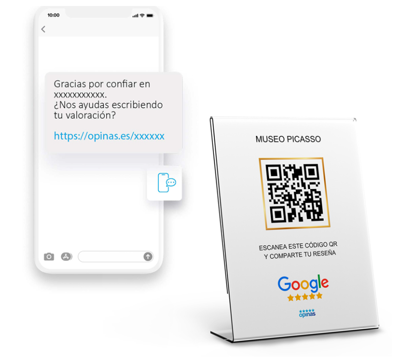 código QR y SMS